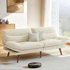 Pipishell Futon Sofa Bed, 75 Inch Corduroy Futon Couch Convertible with Adjustable Backrest and Armrests, Recliner Sleeper Sofa for Small Spaces, Living Room, Office, Guest Room (White, 75 Inch) | Adjustable
