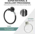 SetSail Towel Holder for Bathroom Wall Matte Black Towel Ring Stainless Steel Hand Towel Holder Heavy Duty Towel Hanger for Bath, Kitchen