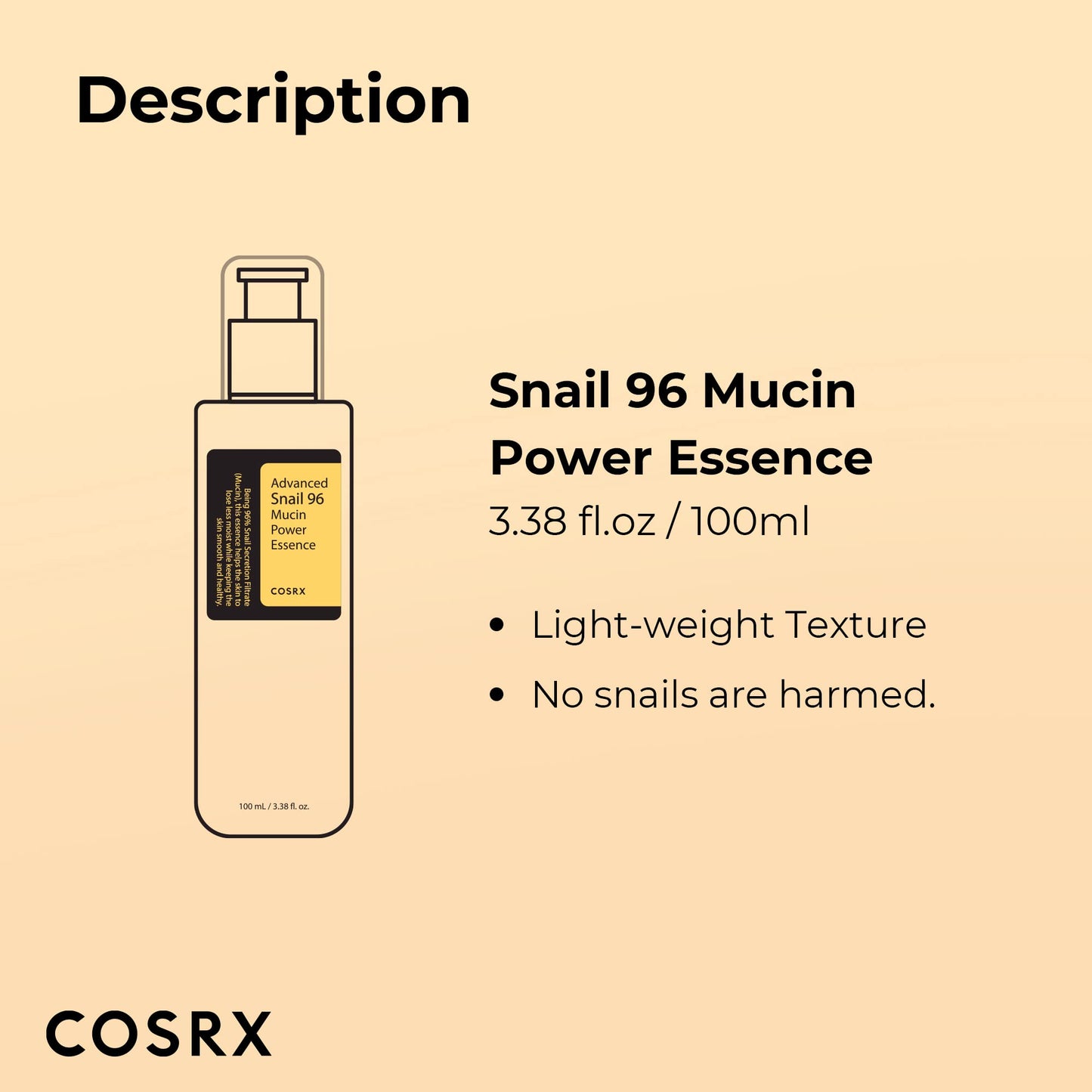 COSRX Snail Mucin 96% Power Repairing Essence - Hydrating Serum for Dull Skin & Fine Lines | AlluCanFind