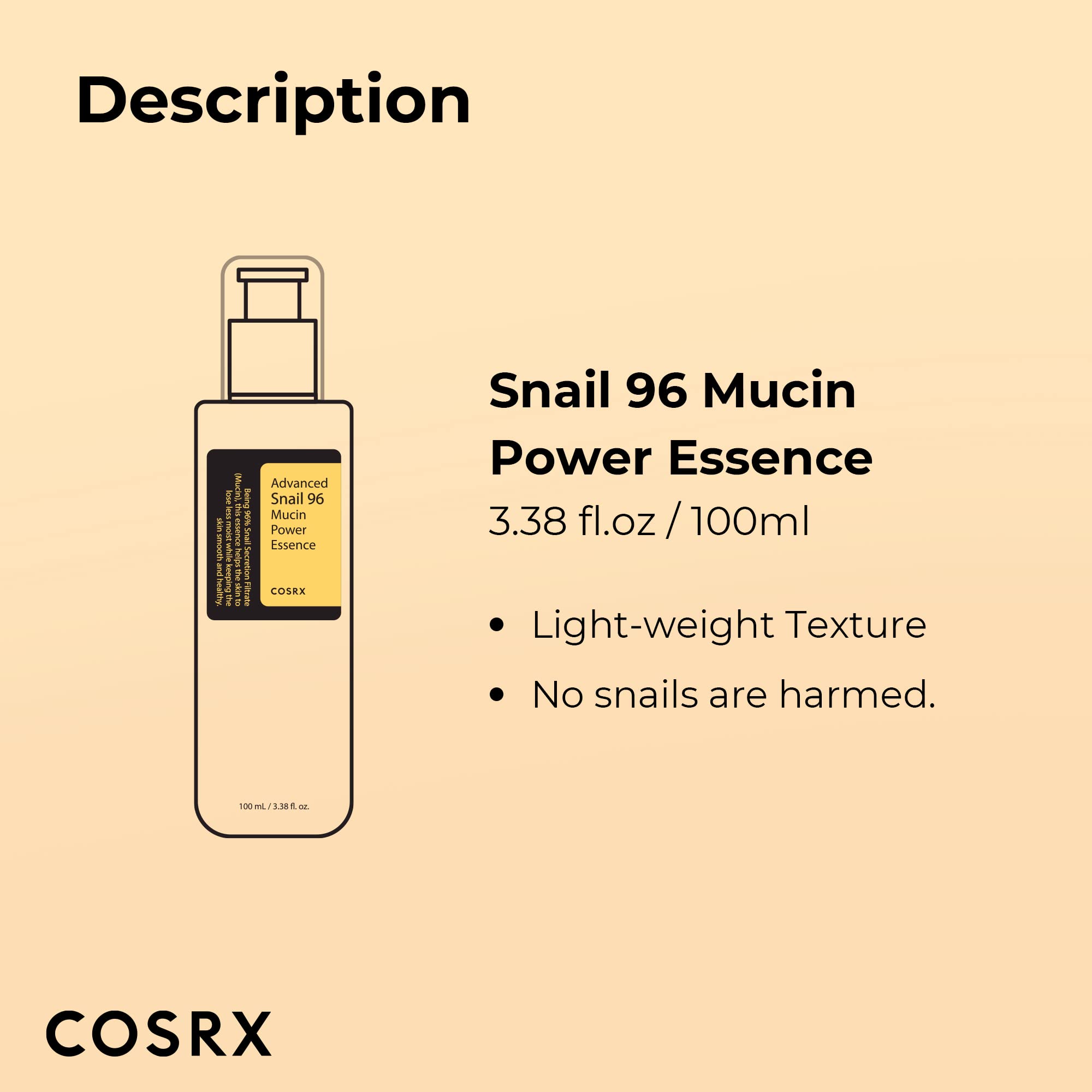 COSRX Snail Mucin 96% Power Repairing Essence - Hydrating Serum for Dull Skin & Fine Lines | AlluCanFind