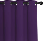 NICETOWN Blackout Curtains 84 Inch Length, Thermal Insulated Curtains for Bedroom Grommet Energy Saving Room Darkening Drapes for Living Room Window, 1 Panel, Royal Purple, 66" W x 102" L