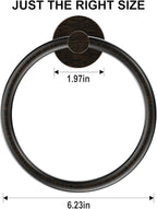 SetSail Towel Holder for Bathroom Wall 2 Packs Towel Ring Screw-in Stainless Steel Hand Towel Hanger for Bathrooms Oil Rubbed Bronze