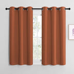 NICETOWN Bedroom Curtains 50 inches Long, Privacy and Thermal Insulated Blackout Drapes for Windows (Burnt Orange, 1 Pair, 42 x 50 inches)