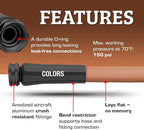 Flexzilla Colors Garden Hose 5/8 in. x 100 ft., Lightweight All-Weather Water Hose, Durable and Flexible, Leak-Free Connections, Red Clay