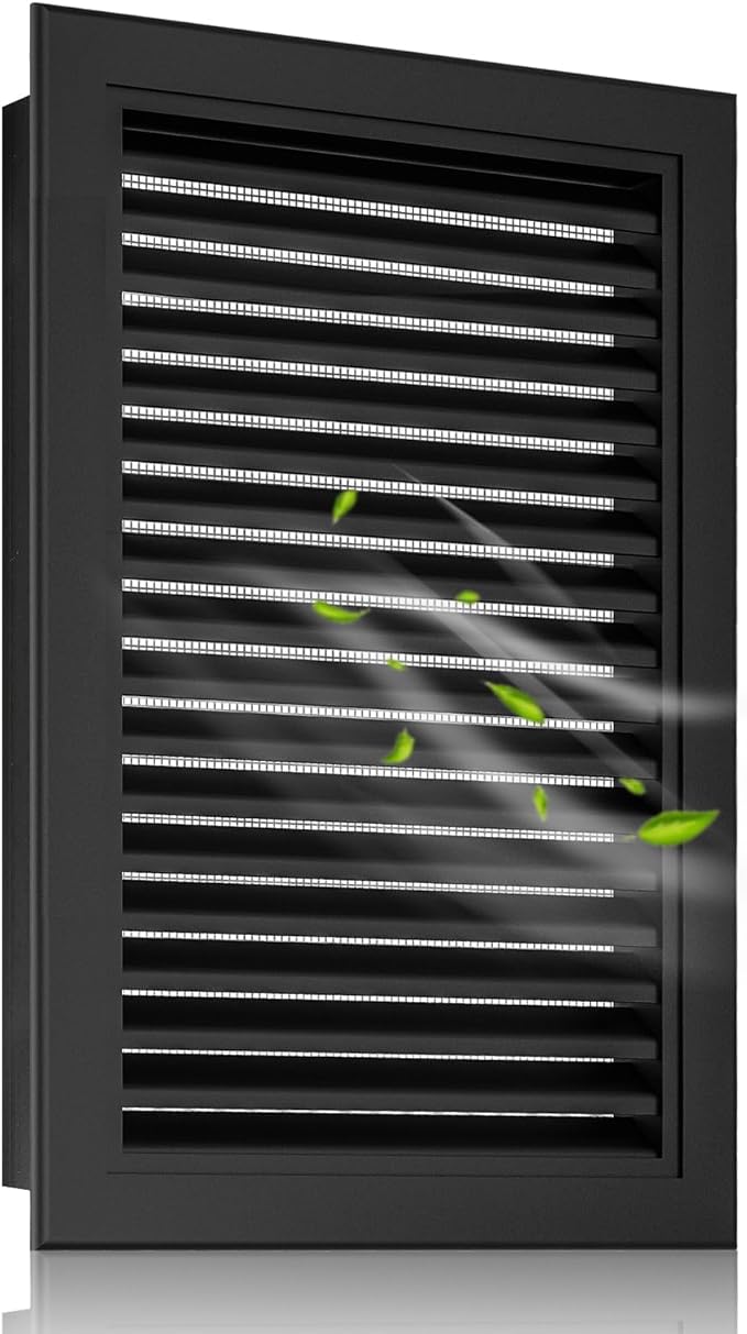 12" x 18" Aluminum Alloy Gable Vent, Never Rust Gable Vents for Shed, Reducing Indoor Temperature - Ideal for Wall, Attic, Shed, Door, and Shipping Container, Vent Opening: 10" x 16"