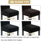 H.VERSAILTEX Velvet Dining Chair Covers Stretch Chair Covers for Dining Room Set of 4 Parson Chair Slipcovers Chair Protectors Covers Dining, Soft Thick Solid Velvet Fabric Washable, Black