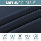 H.VERSAILTEX Blackout Curtain for Living Room Extra Long, Thermal Insulated Bedroom Curtains Grommet Top, Noise Reducing Patio Door Curtain - Navy Blue, One Panel, 52'W x 90'L
