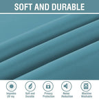 H.VERSAILTEX Blackout Curtain for Living Room Small Window Kitchen Blackout Curtains 45 inch Length Energy Saving Solid Grommet Blackout Drape, One Panel, Storm Blue, 52" W x 45" L