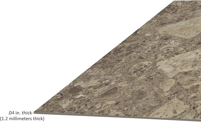 Nexus Self Adhesive 12-Inch Vinyl Floor Tiles, 20 Tiles - 12'' x 12'', Emporador Marble Peel & Stick, DIY Flooring for Kitchen, Dining Room, Bedrooms Bathrooms by Achim Home Decor, Taupe and Brown
