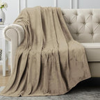 Utopia Bedding Fleece Blanket Throw Size Camel 300GSM Luxury Anti-Static Fuzzy Soft Microfiber Blanket for Couch, Sofa and Bed (50x60 Inch)