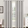 H.VERSAILTEX Premium Blackout Thermal Insulated Room Darkening Curtains for Bedroom/Living Room - Classic Grommet Top (2 Panels, Stone, 52 Inch by 108 Inch)