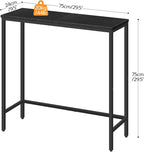 HOOBRO 2 Pack Narrow Console Table, 29.5" Small Entryway Table, Thin Long Sofa Side Display Table, for Hallway, Bedroom, Living Room, Foyer, Black BK75XGP201