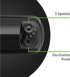Holmes 12 Inch Oscillating Table Fan 3 Speeds 75 Degree Wide Angle Oscillation Adjustable 15 Degree Tilt Quiet Operation Home Office Bedroom Kitchen Black