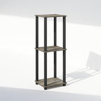 Furinno Simplistic Night Stand Set of 2, 2-Tier Small Nightstand with Open Shelf, Toolless Assembly Bedside Table, End Table, Side Table, for Bedroom, Closet, Dorm, French Oak