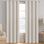 H.VERSAILTEX Light Blocking Curtain for Living Room Thermal Insulated Window Treatment Panel/Drape for Dining Room, Elegant Soft Curtain for Bedroom Grommet Top One Panel (Ivory - 52x108 Inches)