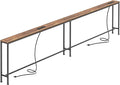SUPERJARE 118.1 Inch Sofa Table with 2 Power Outlets and USB-C Port, 5.9 Inch Narrow Console Table with Storage, Extra-Long, for Entryway Hallway Couch Behind Sofa, Small Spaces, Rustic Brown