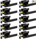 KAMOTA Privacy Door Levers, 10 Pack Matte Black Door Handles Bed and Bath Door Locks Interior Keyless Locksets, Left and Right Hand Reversible