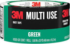 3M Multi-Use Colored Duct Tape, Green with Strong Adhesive and Water-Resistant Backing, Multi-Surface 3M Duct Tape for Indoor and Outdoor Use, 1.88 Inches x 20 Yards, 1 Roll (3920-GR)