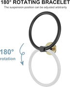 SetSail Towel Holder for Bathroom Wall 4 Packs Towel Ring Stainless Steel Heavy Duty Hand Towel Hanger for Bathroom Screw-in, Black and Gold