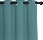 NICETOWN Sea Teal Blackout Curtains 84 inch Length, Grommet Top Room Darkening Drapes for Bedroom Living Room, Light Blocking Window Covering for Privacy (W66 x L84 Inch, 1 Panel)