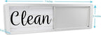 Dishwasher Magnet Clean Dirty Sign, Clean Dirty Magnet for Dishwasher, Rustic Farmhouse Kitchen Decor, Magnetic Dish Washer Sign Indicator, Sliding Rustic Dish Washer Signs, Black & White Wood