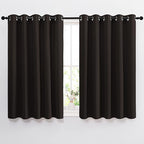 NICETOWN Blackout Draperies Curtain Panels - Thermal Insulated Solid Grommet Blackout Curtains/Panels/Drapes for Living Room(Toffee Brown, 1 Pair, 66 by 54-Inch)