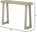 Plank+Beam Solid Wood Console Table, 46 Inch, Sofa Table, Narrow Entryway Table for Hallway, Behind The Couch, Living Room, Foyer, Easy Assembly, Seashell