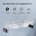 4 Pack Transparent Adjustable Air Deflector for Vents, Sidewalls and Ceiling Registers, 8.5" to 15"