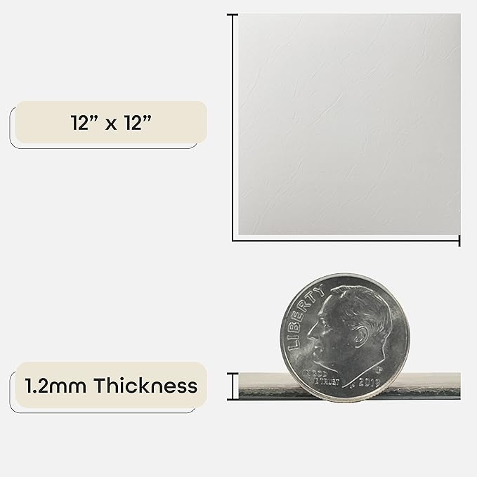 Nexus Self Adhesive 12-Inch Vinyl Floor Tiles, 20 Tiles - 12" x 12", White Slate Pattern - Peel & Stick, DIY Flooring for Kitchen, Dining Room, Bedrooms & Bathrooms by Achim Home Décor