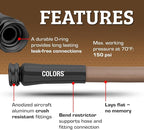 Flexzilla Colors Garden Hose 5/8 in. x 25 ft., Lightweight All-Weather Water Hose, Durable and Flexible, Leak-Free Connections, Brown Mulch