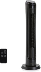 Amazon Basics 40" 70-Degree Oscillating Digital Tower Fan with Powerful Airflow for Bedroom, Living Room, Office, 4 Speeds, 3 Modes, 15-Hour Timer, Remote Control, 50W, Black