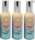 Bath and Body Works Concentrated Room Spray 1.5 oz each - Pack of 3 - Packaging May Vary (Sea Salt and Driftwood)