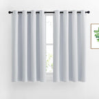 NICETOWN Room Darkening Curtains for Living Room - Window Treatment Thermal Insulated Grommet Darkening Panels/Drapes for Bedroom (Light Grey=Greyish White, 2 Panels, 52 by 45)