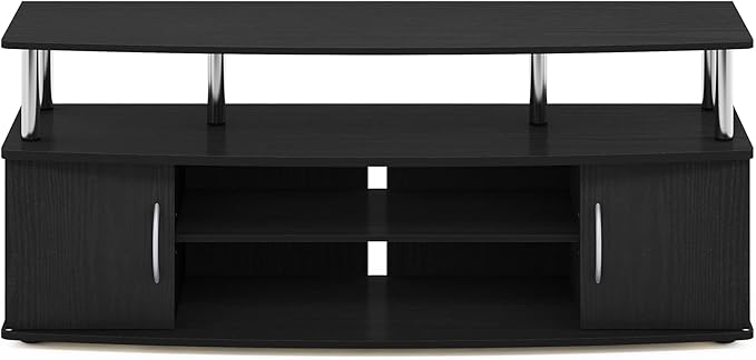 Furinno JAYA Large Entertainment Stand for TV Up to 55 Inch, Americano/Chrome