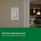 Lutron Diva LED+ Dimmer Light Switch for Dimmable LED, Halogen, and Incandescent Bulbs, 150 Watt, Single-Pole or 3-Way, DVCL-153P-WH, White (2-Pack)