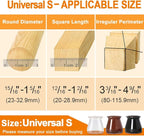 24 Pcs Chair Leg Floor Protectors for Hardwood Floors Silicone Covers to Protect Wood Tile Floors Felt Bottom Furniture Leg Caps Anti-Scratch Reduce Noise (Fit:0.9"-1.29")