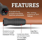 Flexzilla Colors SwivelGrip Garden Hose 5/8 in. x 5 ft., Lightweight All-Weather Water Hose, Durable and Flexible, Leak-Free Connections, Red Clay