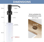 DJS Kitchen Faucets with Soap Dispenser High Arc Single Handle 1 or 3 Holes Spring Kitchen Sink Faucet with Deck Plate for Farmhouse RV Vessel Basin Matte Black