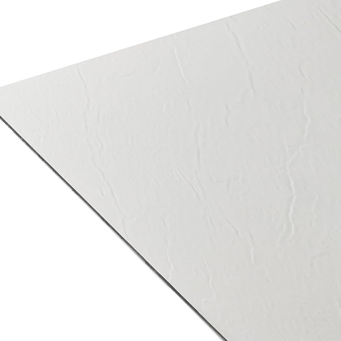 Nexus Self Adhesive 12-Inch Vinyl Floor Tiles, 20 Tiles - 12" x 12", White Slate Pattern - Peel & Stick, DIY Flooring for Kitchen, Dining Room, Bedrooms & Bathrooms by Achim Home Décor