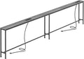 SUPERJARE 118.1 Inch Sofa Table with 2 Power Outlets and USB-C Port, 5.9 Inch Narrow Console Table with Storage, Extra-Long, for Entryway Hallway Couch Behind Sofa, Small Spaces, Charcoal Grey