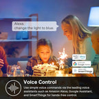 Kasa Smart Light Bulbs, Full Color Changing Dimmable Smart WiFi Bulbs Compatible with Alexa and Google Home, A19, 9W 800 Lumens,2.4Ghz only, No Hub Required, 4 Count (Pack of 1), Multicolor (KL125P4)