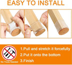 24 Pcs Chair Leg Floor Protectors for Hardwood Floors, Silicone Covers with Felt Pads, Furniture Leg Caps, Reduce Noise, Anti-Scratch, Fit (15/16" to 1-5/16")