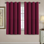 H.VERSAILTEX Blackout Curtains for Living Room/Bedroom Ultra Soft and Smooth Thermal Insulated Grommet Red Blackout Curtains for Christmas, 52 by 63 inch Long - Single Panel