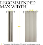 NICETOWN Room Darkening Short Curtain Panels for Cafe, Thermal Insulated Grommet Room Darkening Draperies/Drapes for Window (Natural, 2 Panels, W34 x L45 -inch)