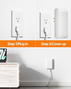 Flat Outlet Extender with Cover, Flat Plug Power Strip with 6 AC Outlets, 2000 Joules Surge Protector, 5FT Flat Extension Cord, Home Office Travel Dorm Room Essentials
