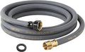 Garden Hose 5/8" x 15ft Brass Rubber Heavy Duty Water Hose 600 PSI Burst Pressure, Durable Flexible Hose for Yard, Car Wash, Pets Gray