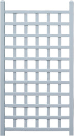 Dura-Trel 35" x 66" Country Garden Vinyl Trellis, Outdoor Plant Support Frame, White - Decorative Grid-Style Lattice for Climbing Vines, Plants & Flowers - Home Gardening and Planting Accessories