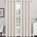 H.VERSAILTEX Room Darkening Curtains for Bedroom Thermal Insulated Living Room Curtains 102 Inch Long Grommet Privacy Protection Window Curtain Panels/Drapes for Nursery, 2 Panels, Ivory