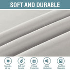 H.VERSAILTEX Blackout Curtain for Living Room Thermal Insulated Window Treatment Curtain Extra Long 84 inch Length Energy Saving Solid Grommet Top Blackout Drape, One Panel, Stone, 52" W x 90" L