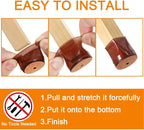 24 Pcs Chair Leg Floor Protectors for Hardwood Floors Silicone Covers to Protect Wood Tile Floors Felt Bottom Furniture Leg Caps Anti-Scratch Reduce Noise (Fit:0.9"-1.29")